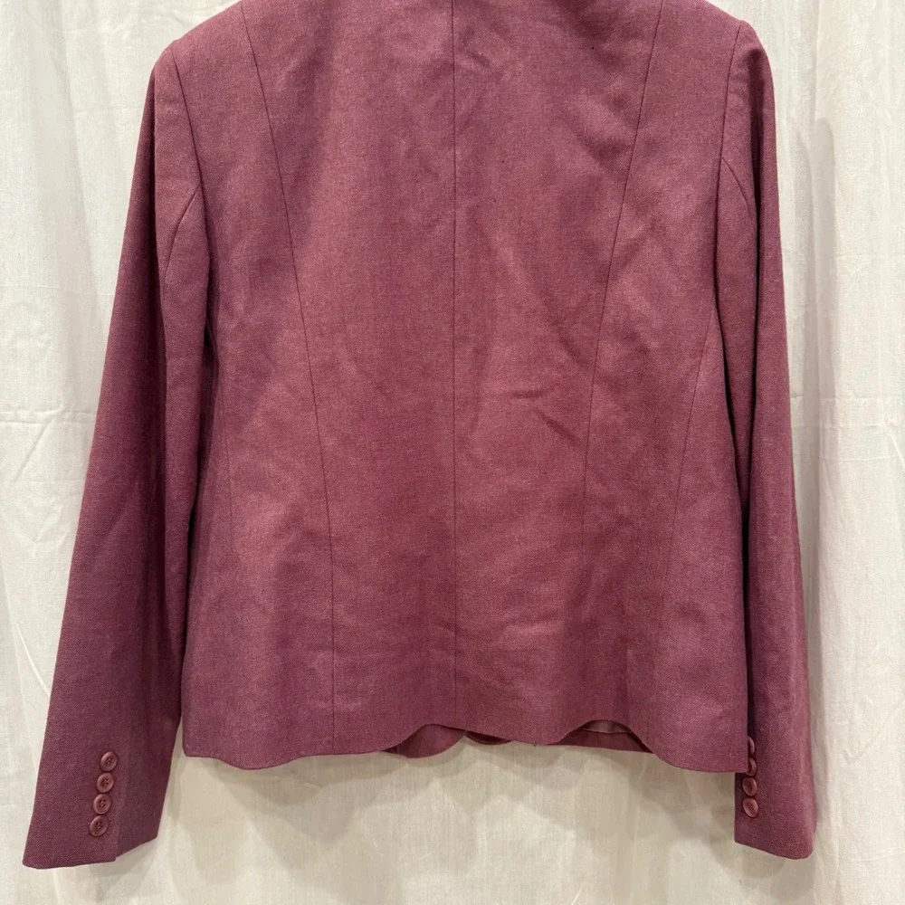 Pendleton Women's 14 Blazer Jacket‎ Burgundy Orchid Wool Classic Career Office